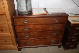 A Victorian mahogany chest fitted four drawers hav