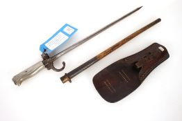 A French model 1886-93-16 bayonet with scabbard an