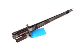 A British 1907 bayonet with a 1913 Remington example and a relic socket bayonet (no scabbards). This