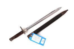 A Spanish model 1893 artillery bayonet with scabba