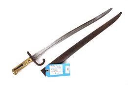 An Egyptian model 1869 bayonet with scabbard for t