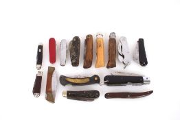 A quantity of various pocket knives. This item can