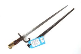 A French model 1874 bayonet with scabbard, maker m
