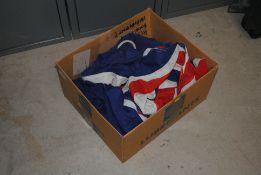 An exceptionally large R.F.A. blue ensign with yel