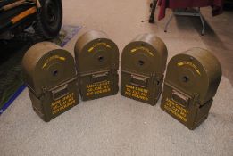 Four restored tombstone magazines and mounting frame