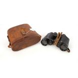 A pair of military pattern Carl Zeiss Jenna 8x40 binoculars within original leather case