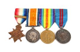 A 1914 Star with clasp trio mounted with Delhi Dur