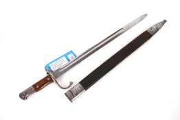 A Turkish Mauser bayonet with scabbard (late 19th