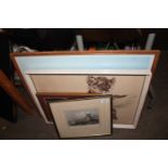 A quantity of various coloured prints to include o