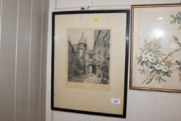 A Macdonald pencil signed etching 'Oxford'