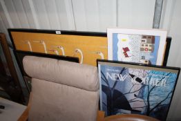 A quantity of various pictures and prints, a tapes