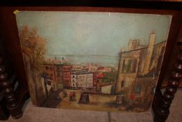 A Parisian street scene print