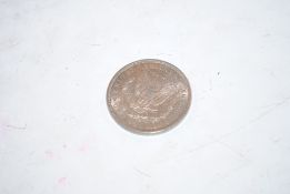 A 1921 American silver dollar