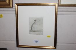 John Nixon watercolour study of a Parisian Actress