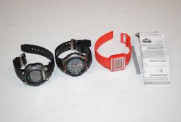 A Casio Bluetooth wristwatch; a Casio G-Shock wris