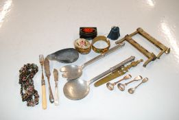 A pair of Norwegian salad servers; a pap boat; s