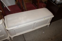 A Laura Ashley white ottoman