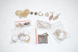 A box of assorted 925 sterling silver and white me