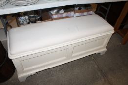 A Laura Ashley white ottoman