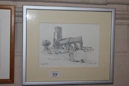 John Western study of Monewden Church dated 1983