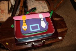 A Zatchels bag and a briefcase