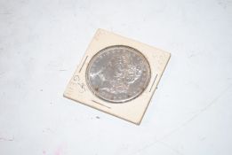 An 1882 American silver dollar