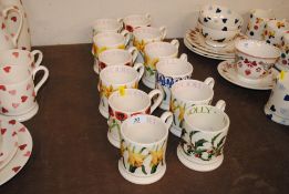 Twelve Emma Bridgewater 'Flower' mugs supporting NGS