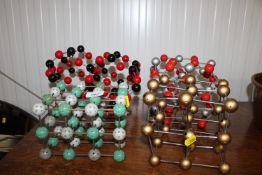 Four scientific molecular models