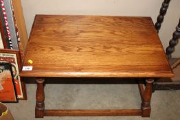 An oak side table