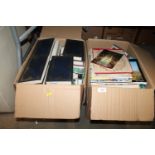 Two boxes of various books