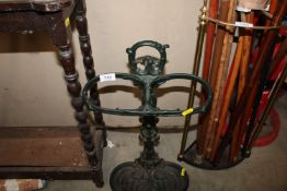A cast iron stick stand