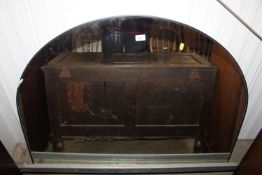 A modern over mantel mirror