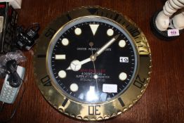 A novelty wall clock