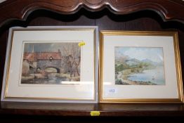 Paul Buckingham, watercolour study of a river scen