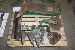 Pallet of spares for Cousins subsoiler. Including new and part worn legs, shins, discs, points,