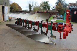 Kverneland LB85 six furrow reversible plough. 2015. With No. 28 bodies and 300HP headstock. Owned