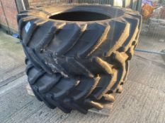 Pair of 540/65R30 Trelleborg tyres.