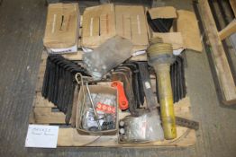 Pallet of Maschio power harrow spares. Including four boxes of unused hardened tines, various