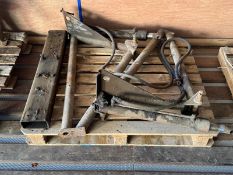 Massey Ferguson 735 loader brackets with rams.