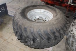 550/60-22.5 flotation wheel and tyre. 10-stud centre.
