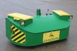 AgriWeld 1000kg front linkage weight block. With twin toolboxes. John Deere colours.