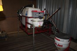 Team 400L 6m demount sprayer. For ATV. With petrol driven pump, hand wash, induction hopper.