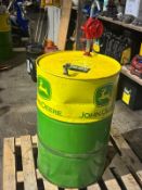John Deere Plus-50II SAE 15W-40 premium engine oil . With barrel pump. Approximately half full.