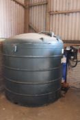 Arma Tank bunded 5,000L diesel tank. with 240v pump, hose and meter. Containing approx. 750L red