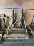Pair of Massey Ferguson 40 loader brackets and ram
