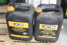 JCB Extreme Performance Engine Oil 5W40 20L (sealed) & JCB Extreme Performance Transmission Fluid