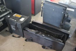 Metal folding frame contained in carry case, 2x other carry cases.