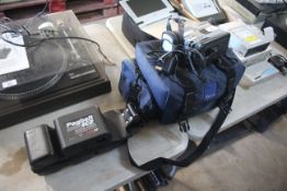 Panasonic NV-DX100 digital video camera (with carry case), Pagbelt IC2 integral charger belt.