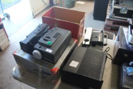 GAF 603 projector, Eumig Mark 502D projector, a Reflecta Diamator Delux slide projector (with