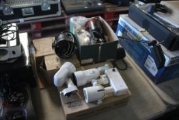 Quantity of various light fittings, desk lamp etc.